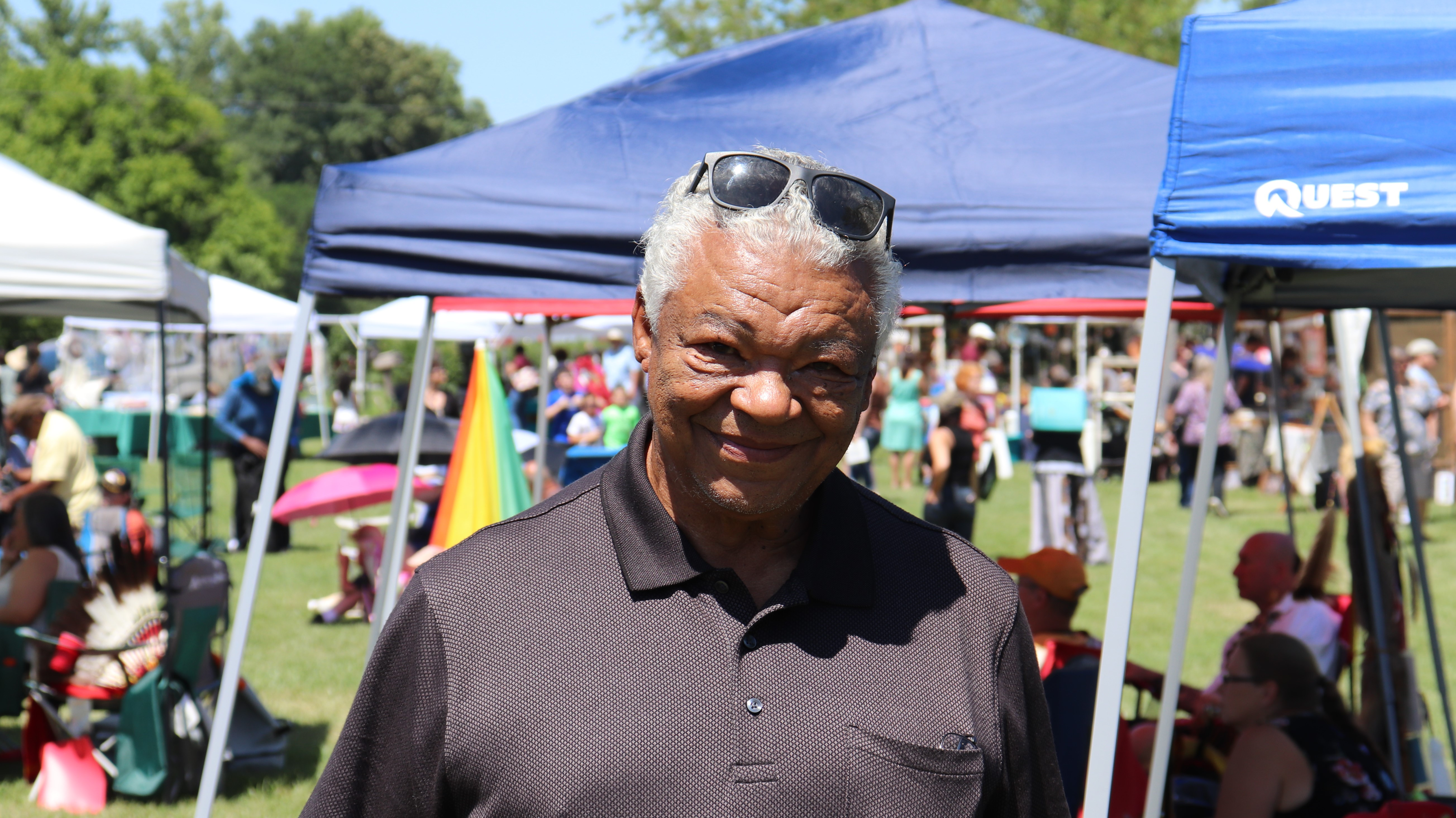 A Person With Sunglasses on His Head